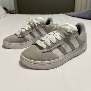 Adidas Gray and White Casual Sneakers 8.5
